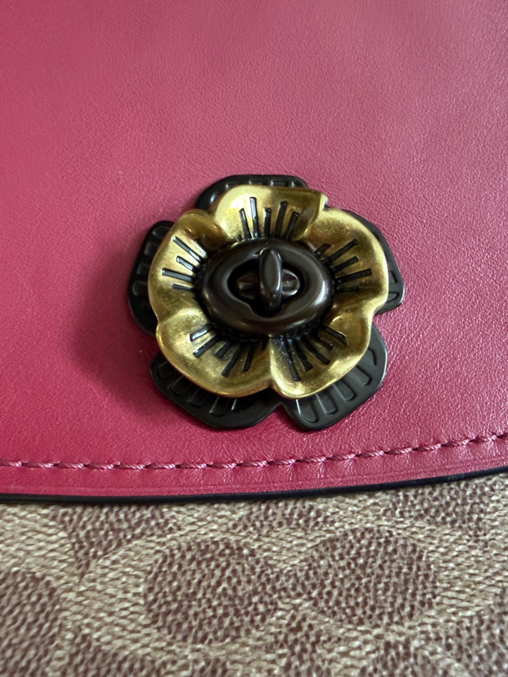 Coach 79274 Parker Top Handle Sig Tan Dusty Pink - Picture 2 of 9